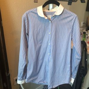 Kule button down Emory Cotton Striped Blouse